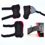 Full protection set, knee, elbow, wrist, red and black color, model CSP02